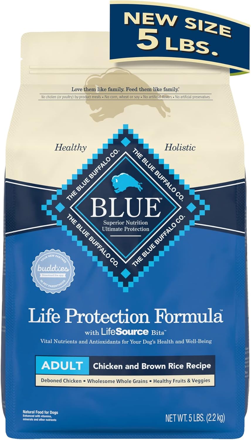 Blue Buffalo Life Protection Formula Natural Adult Dry Dog Food, Chicken and Brown