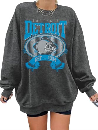 LUKYCILD Game Day Sweatshirt Football Shirt Women Sunday Funday Football Season Long Sleeve Shirt Soccer Fans Pullover