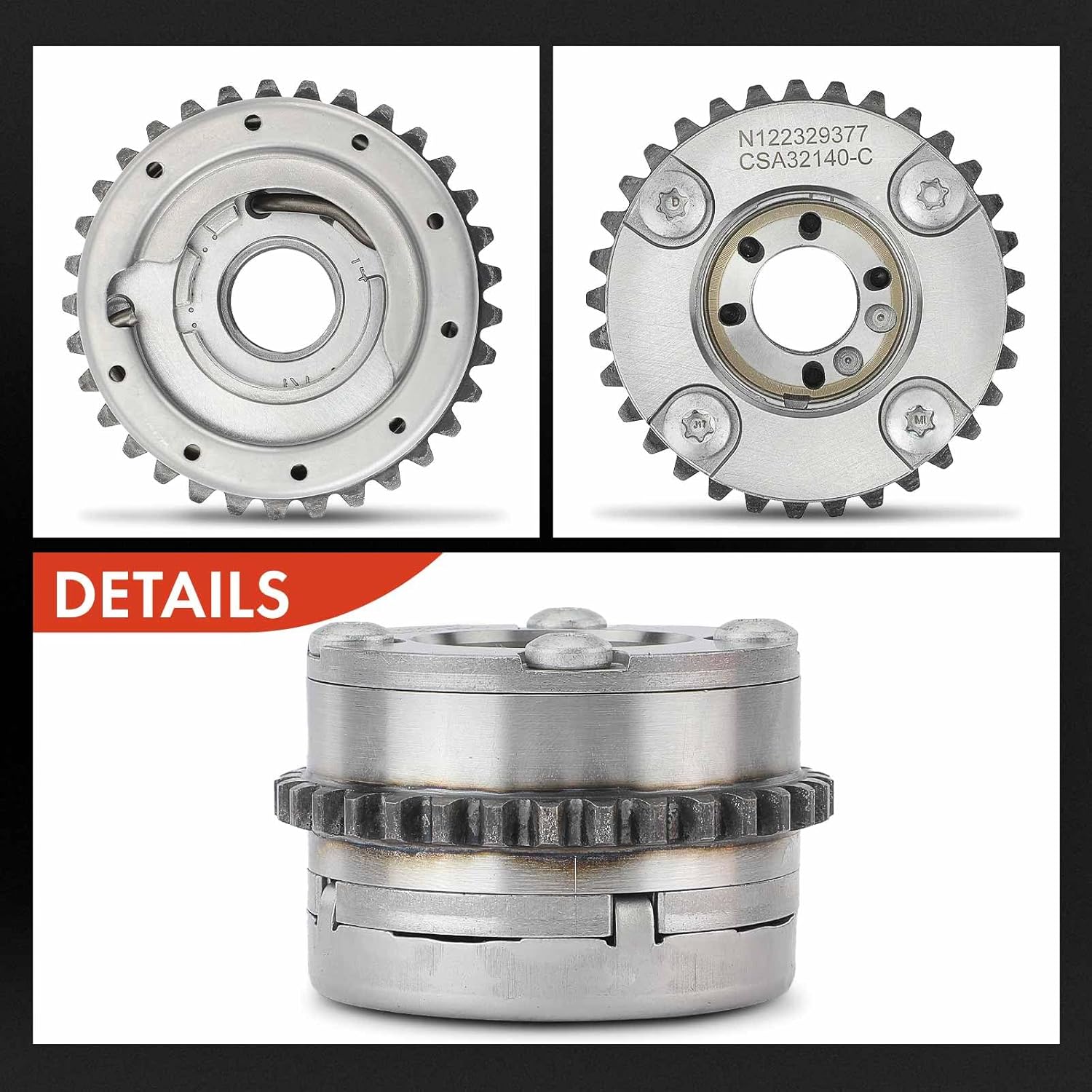 A-Premium Right Engine Variable Valve Timing (VVT) Sprocket Gear Camshaft Adjuster Compatible with Mercedes-Benz E550, E63 AMG (S), GL450, GL550, GL63 AMG, S550, S63 AMG, GLS63 AMG, CLS63 AMG (S)