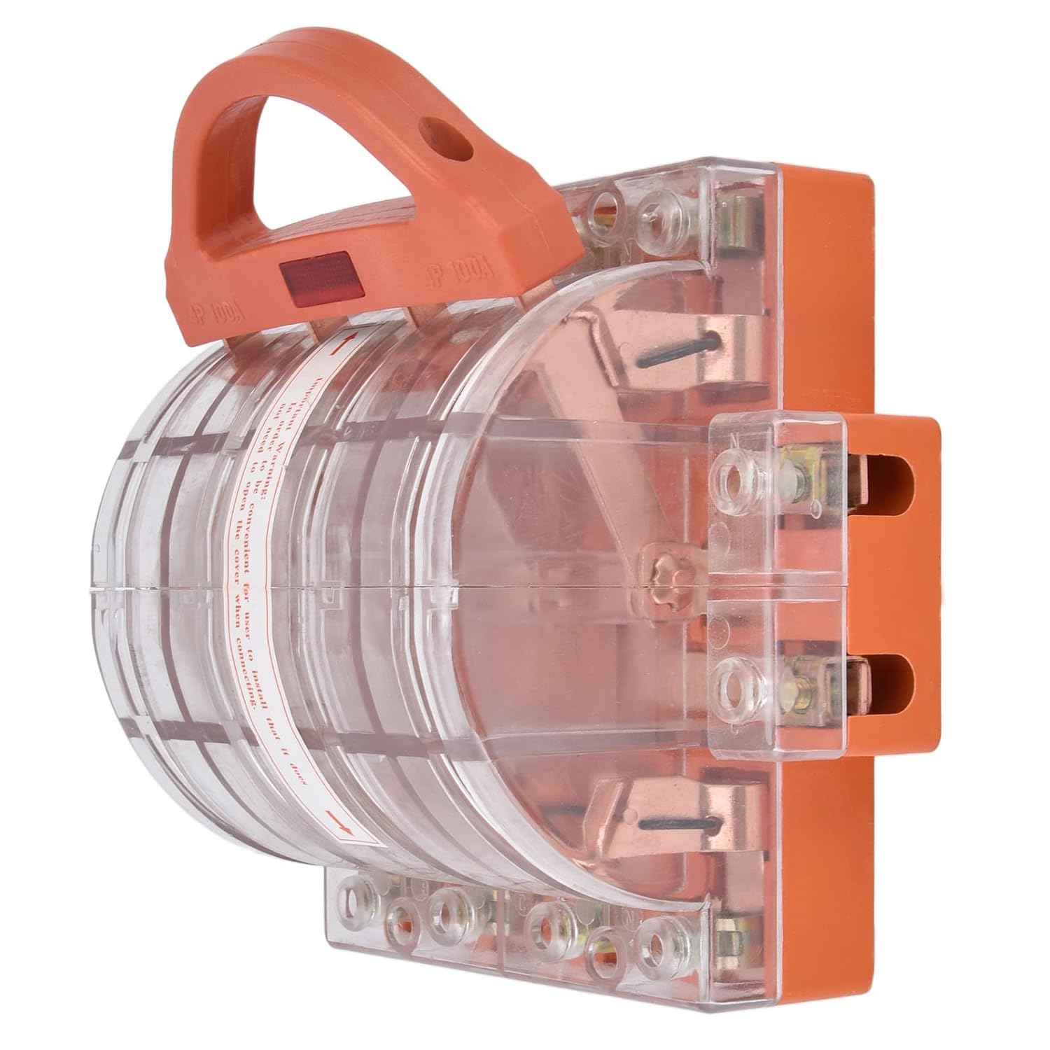 Disconnect Knife Switch AC380V 100A, Pole Safety Switch 4, Double Throw Power Breaker, Transparent Knife for Fail Circuit Breakers, Backup Generator Switches, Power