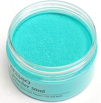 SEISSO Turquoise Blue Mica Powder for Epoxy Resin 1.7 oz /50g Powdered Pigment for Soap Colorant Bath Bomb Dye, Cosmetic Grade for Lip Gloss, Acrylic Nails Polish, Craft Projects