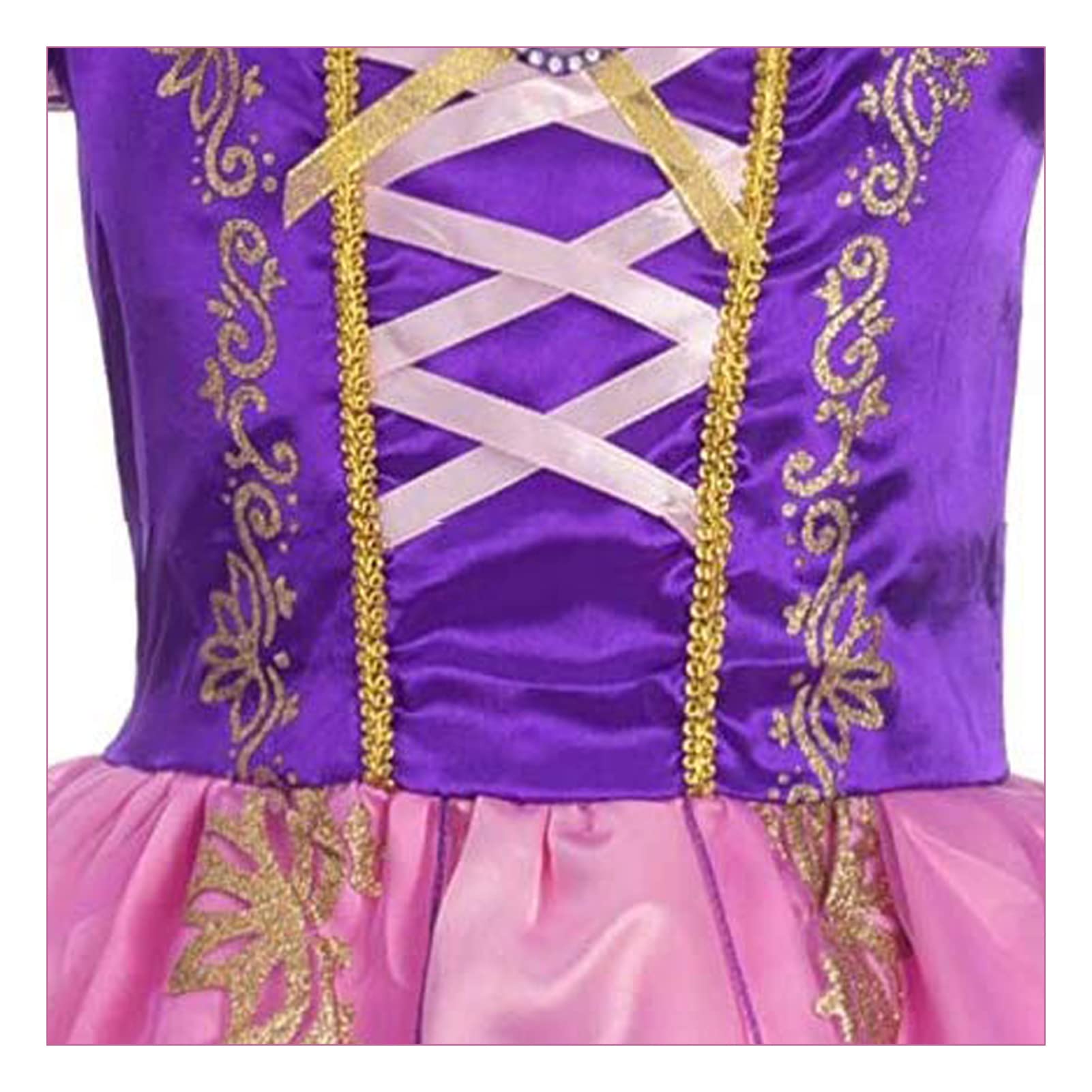 Discoball Kostium Roszpunki, sukienka księżniczki, cosplay, dla dzieci, dziewcząt, fantazyjne przebranie na Halloween, urodziny, imprezę