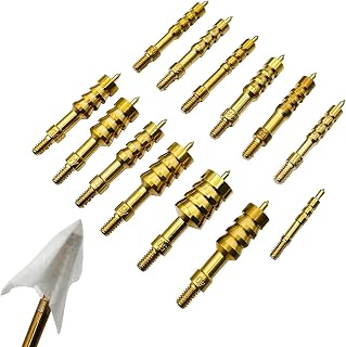 5 Pcs Solid Gun Cleaning Jag Spear Pointed Brass Jag Brush Slotted Tip Gun Cleaning Slotted Patch Loops 8/32 Threads