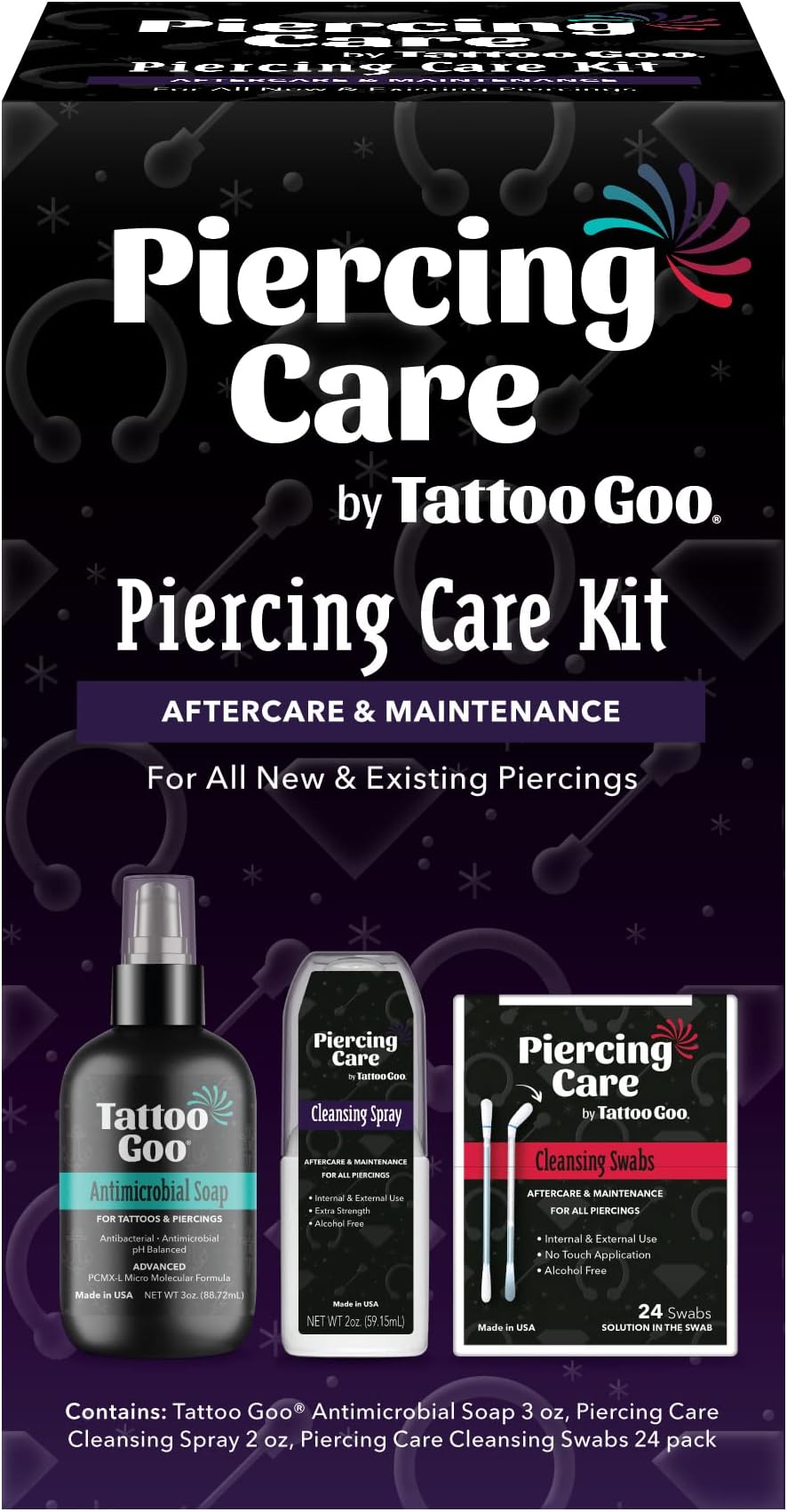 Piercing Care Kit by Tattoo Goo Complete Kit Includes
