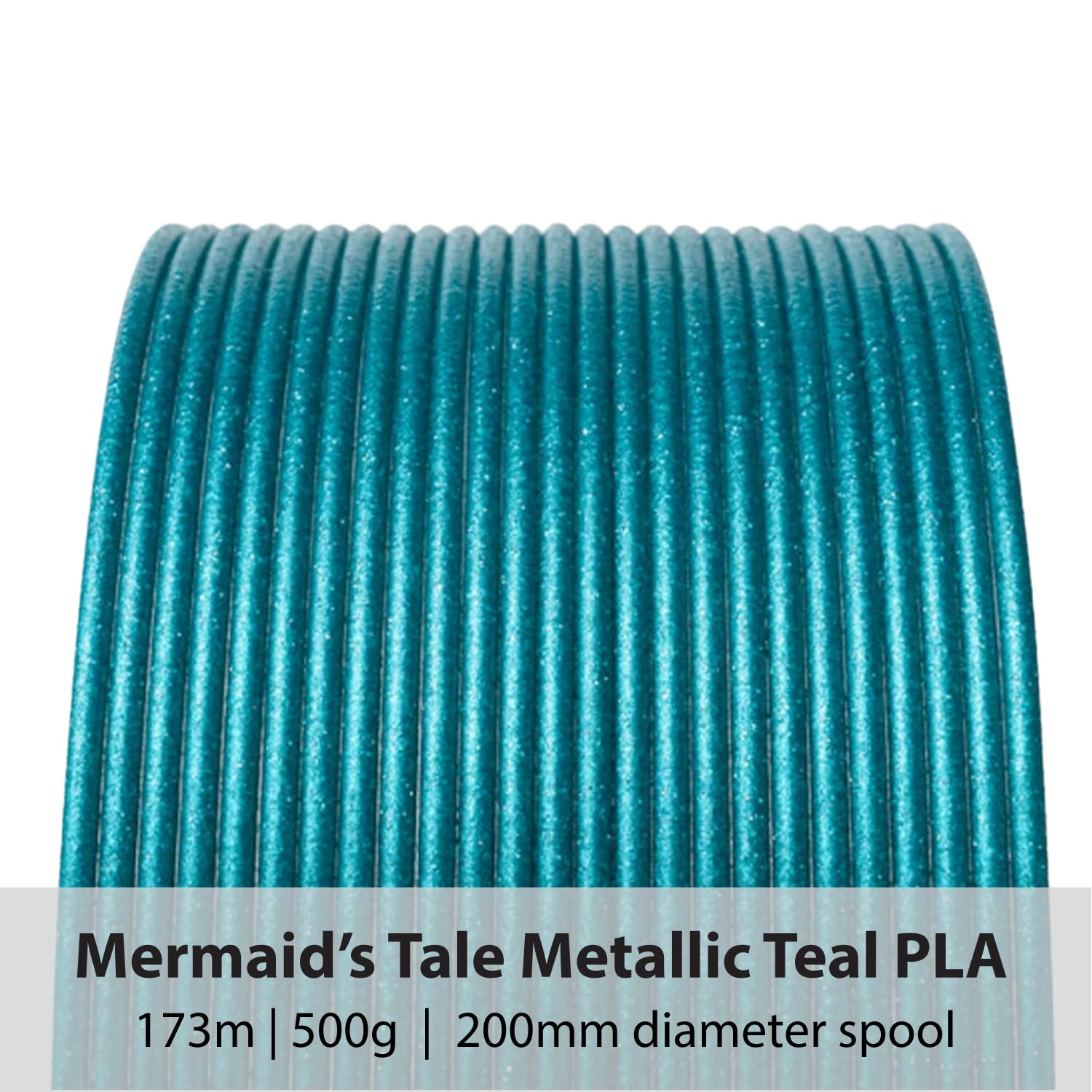 Protopasta 3D Printer Filament | PLA Filament 1.75mm | Mermaid's Tale Metallic Teal HT PLA | 500g Spool