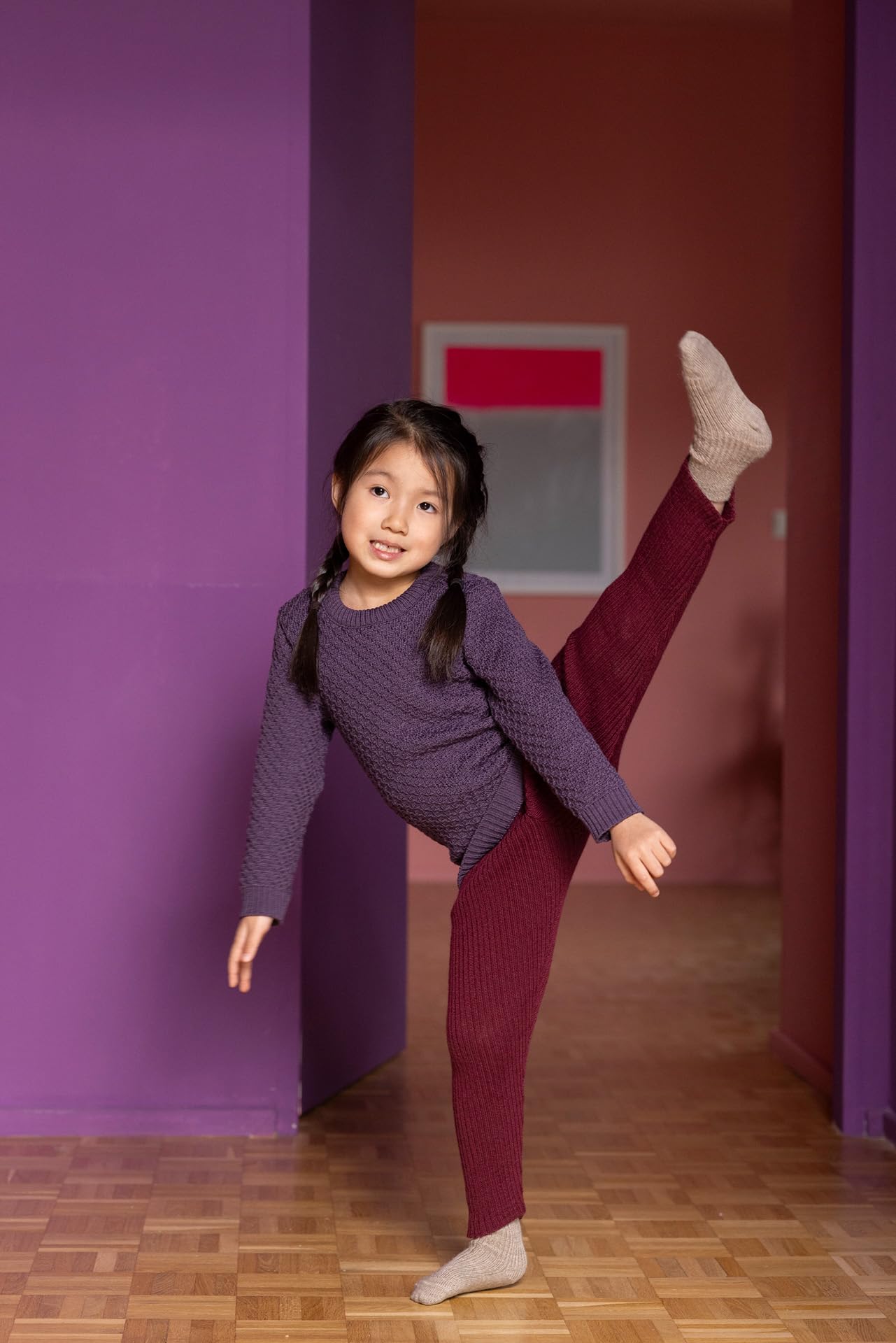 Legging en tricot pour bébé et enfant - 100 % laine mérinos bio - Respirant, chaud et doux - Unisexe - Taille 62-140 - Durable et équitable - Extensible - Fabriqué en Allemagne