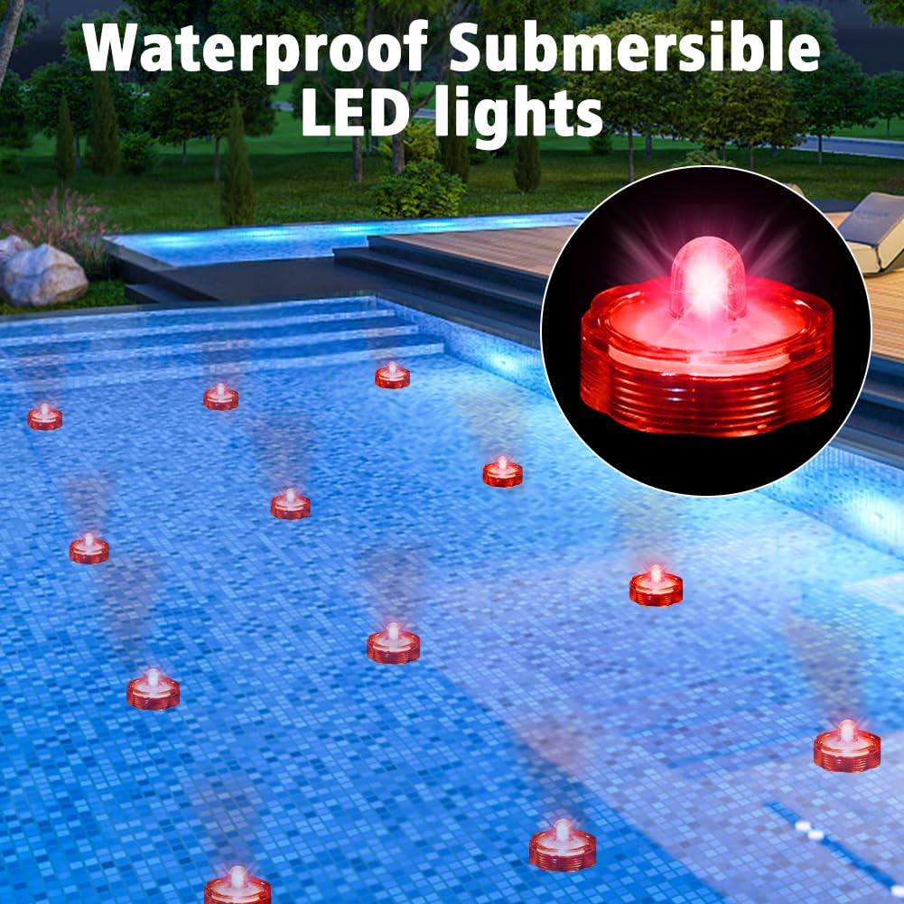 HL Candele LED senza fiamma Tea Lights, mini luce subacquea, 100 ore di