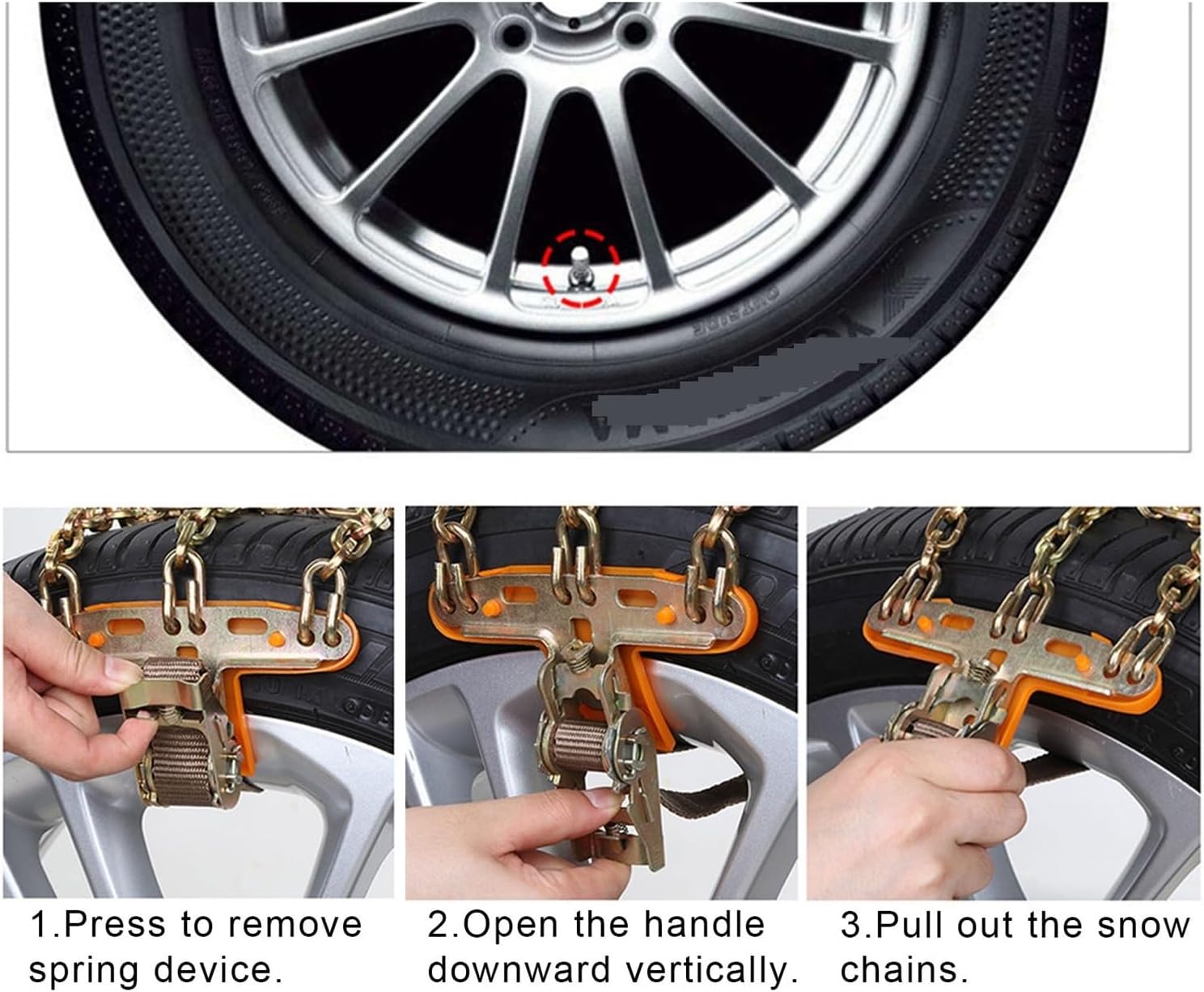 Winter Car Tire Snow Chain Manganese Automobile Snow Tire -skid Tires Chain Tool Car Accessories