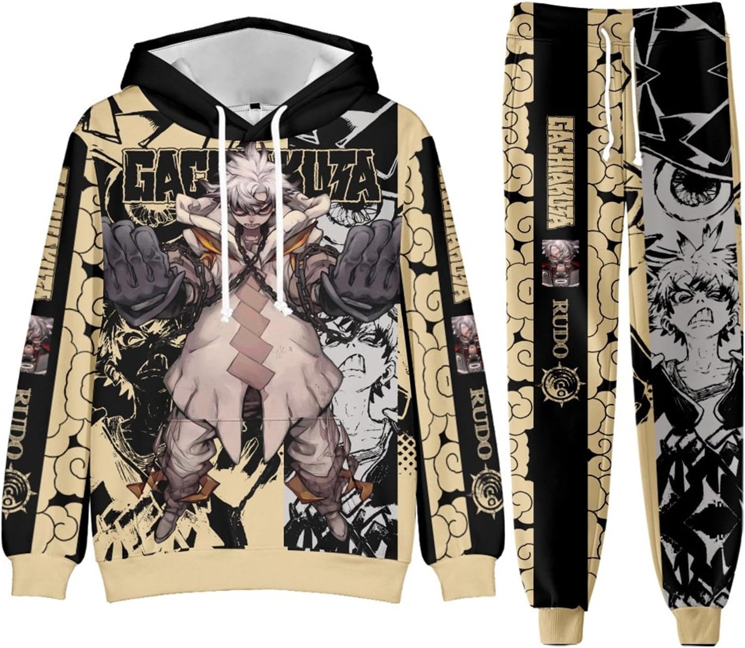 Anime Gachiakuta Hoodie and Pants Set Sweatshirt Sweater Pullover Sweatpants Fleece