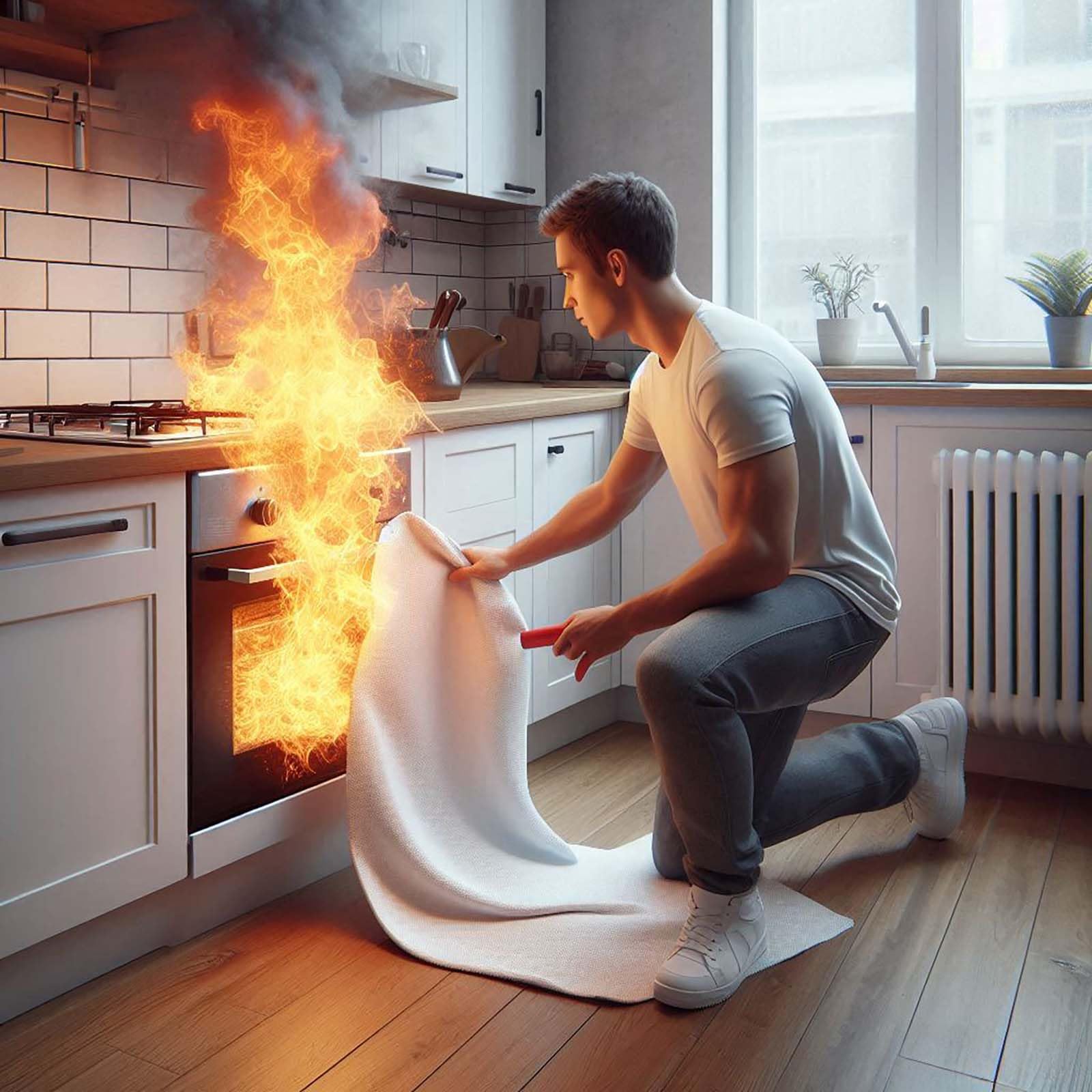 BURI 12 mantas ignífugas con soporte de pared, manta ignífuga, cubierta de seguridad de supervivencia de emergencia para cocina, techo de fibra de vidrio, 110 x 110 cm (1,2 m²)