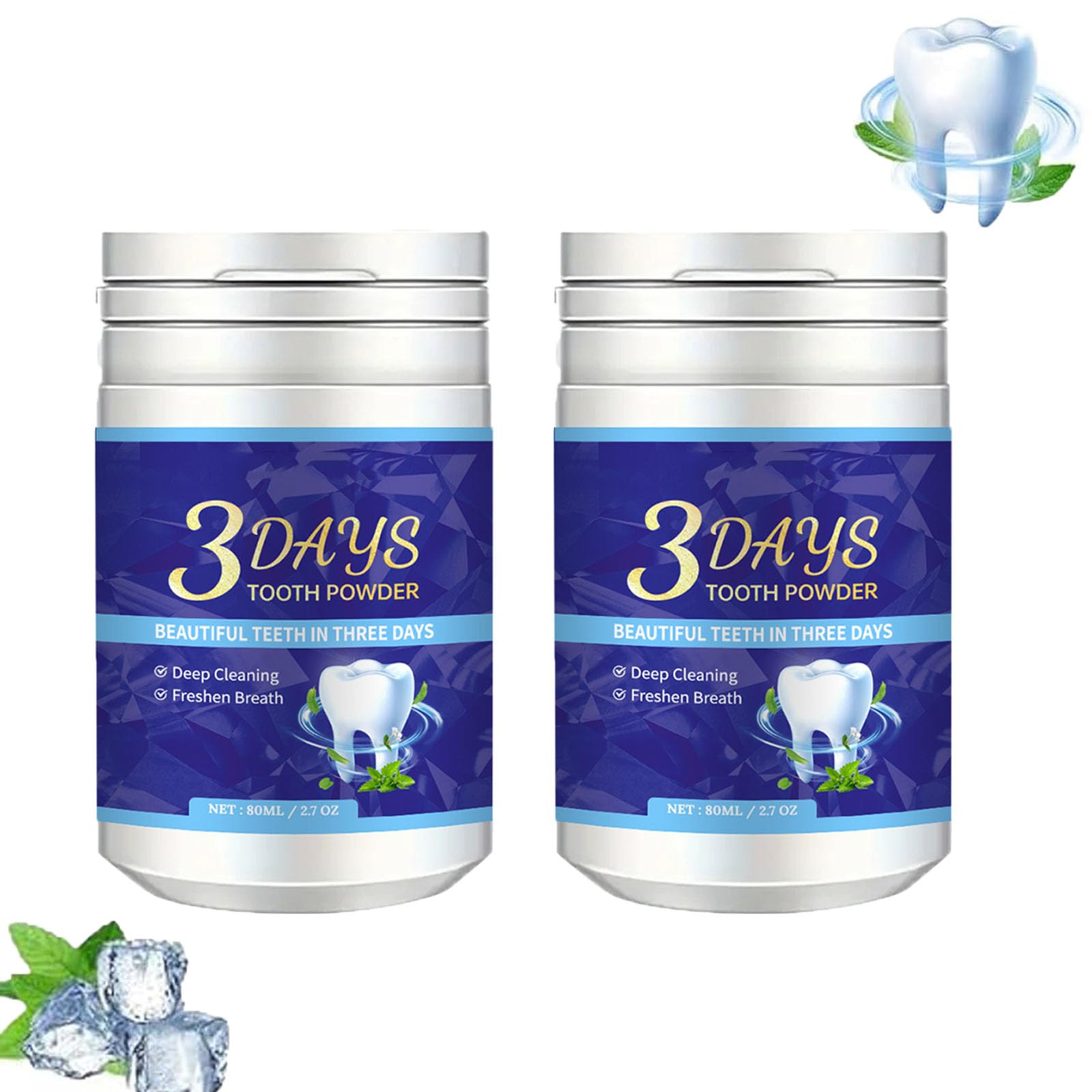 Amazon.com: 3 Days Teeth Whitening Powder,80ml 3 Days Pearl Tooth