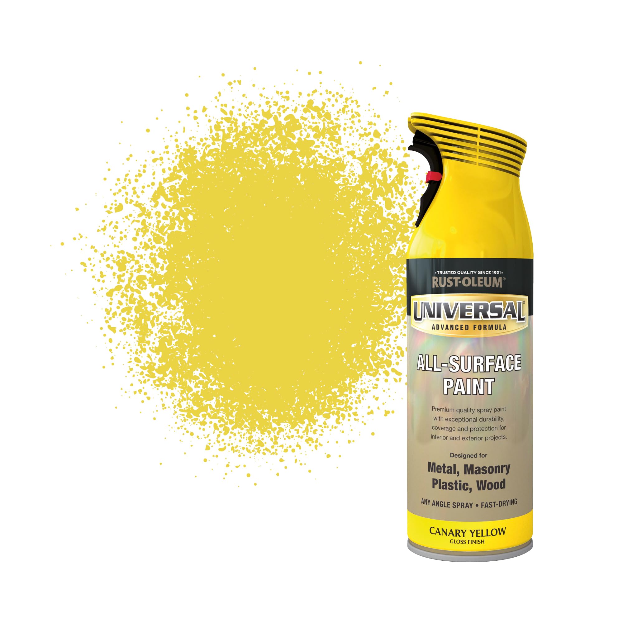 Rust-Oleum 400ml Universal Spray Paint Aerosol - Gloss Canary Yellow