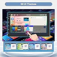 Vista 6 de 8 Core 4+64 GB 7 pulgadas Android 15 Doble DIN coche estéreo inalámbrico Carplay, pantalla táctil Android Auto receptor de radio de coche con 59UI