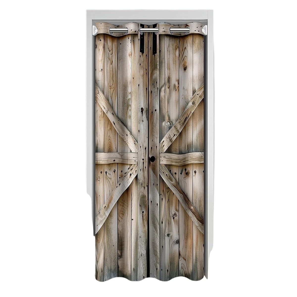 Rideau de porte de placard pour masquer un dressing sans encombrer l'espace avec du bois
