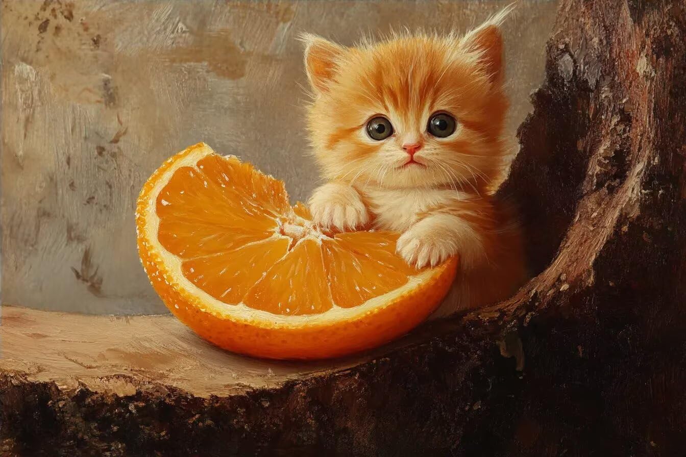 300-Piece Adult Puzzle: Orange and Orange Cat, Cute Kitten, A Gift for Animal Lovers