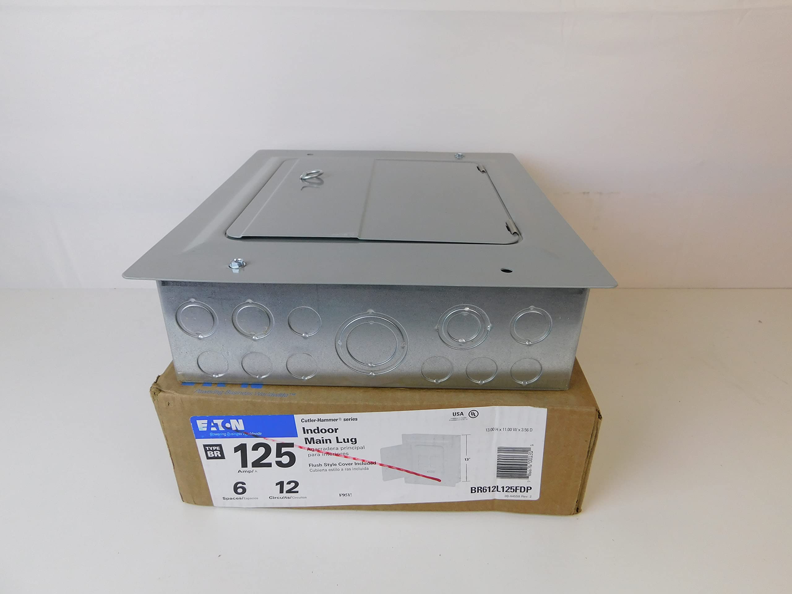 Eaton BR612L125SDP Load Center – 125 Amp, 6–12 Circuits, Indoor Main Lug Panel, BR Series
