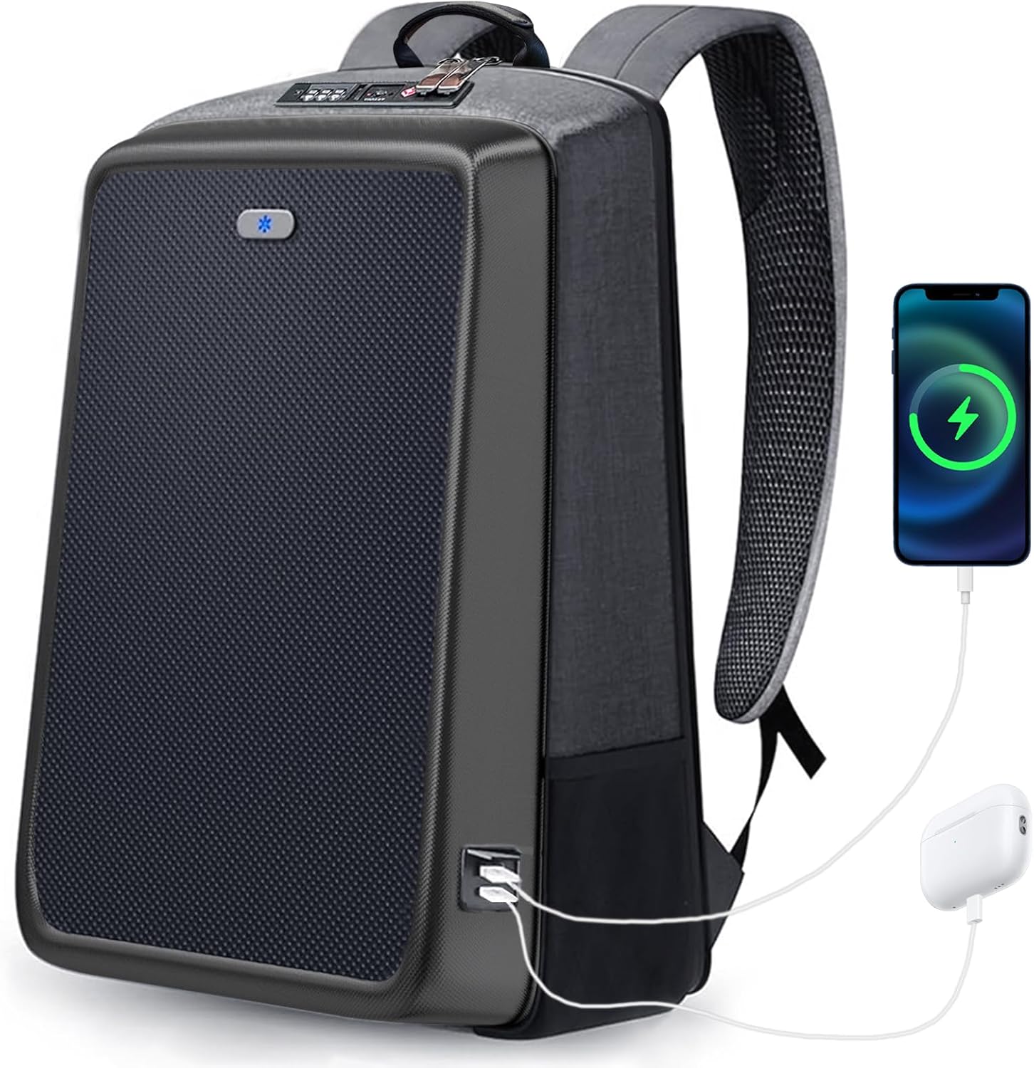 15.6 Inch Laptop Travel Backpack Solar Panel with Multiple