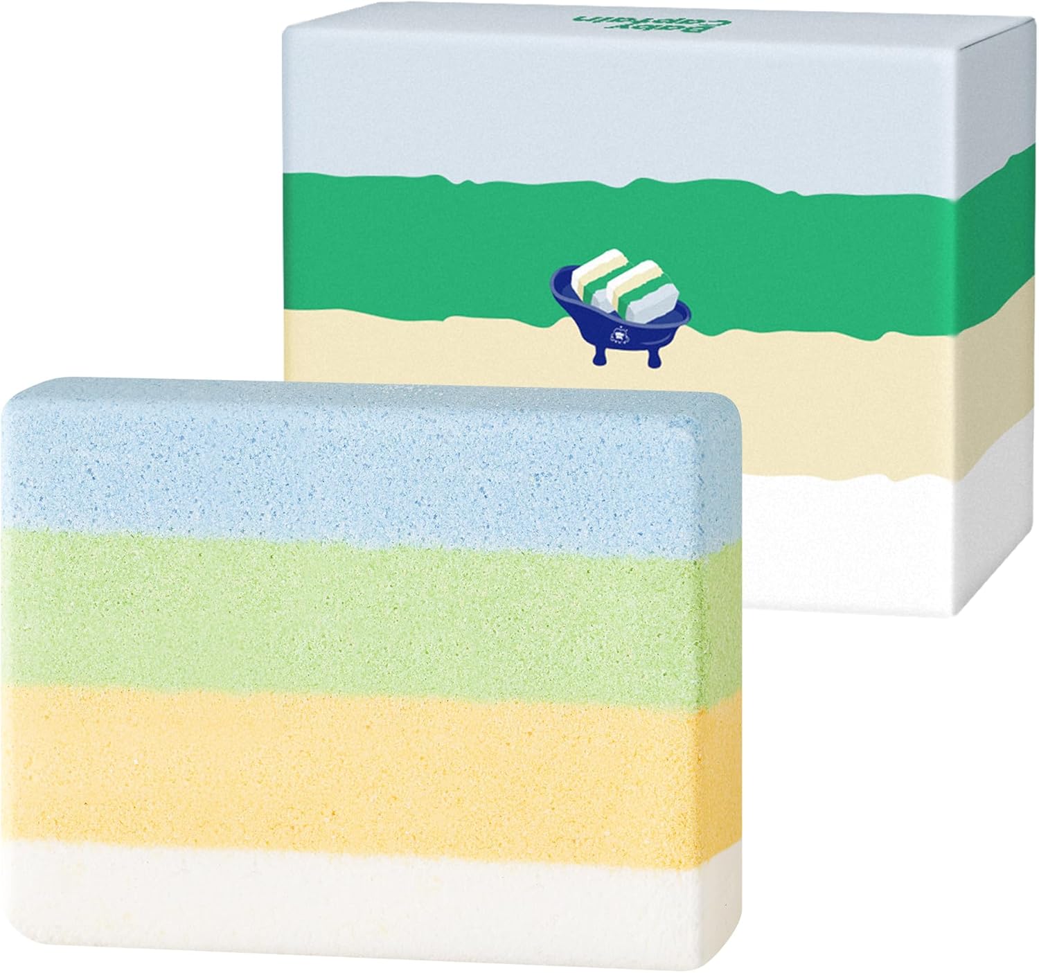 Rainbow Bubble Bath Bomb 4.58 Oz | Colorful & Bubbly Bathtime Fun for Babies | Plant-Based, Vegan Formula with Rice Extract | Sensory Play Skincare, Made in Korea