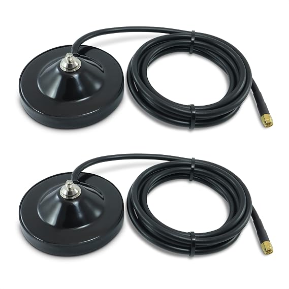 Proxicast Two 6 dBi 4G/5G Paddle Antennas + 2 Pro-Grade Magnetic Base Bundle (ANT-120-008-SMA-BDL)