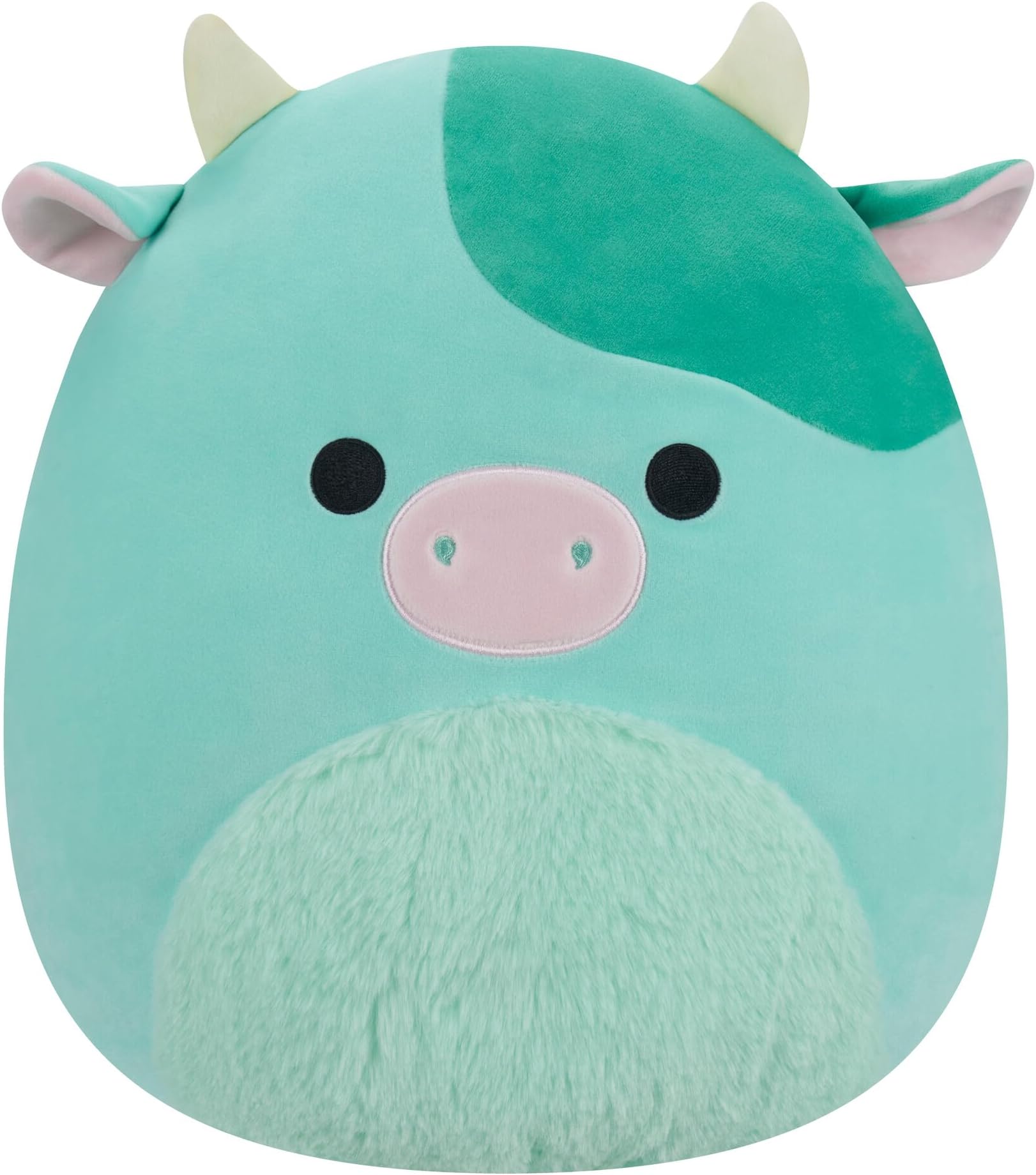 Original 14-Inch Seamus Green Cow with Fuzzy Belly - Large Ultrasoft Official Jazwares Plush