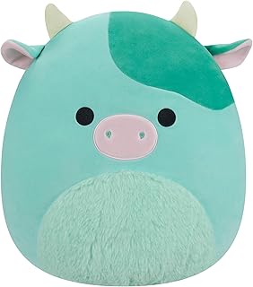 Squishmallows Original 14-Inch Seamus Green Cow with Fuzzy Belly - Large Ultrasoft Official Jazwares Plush