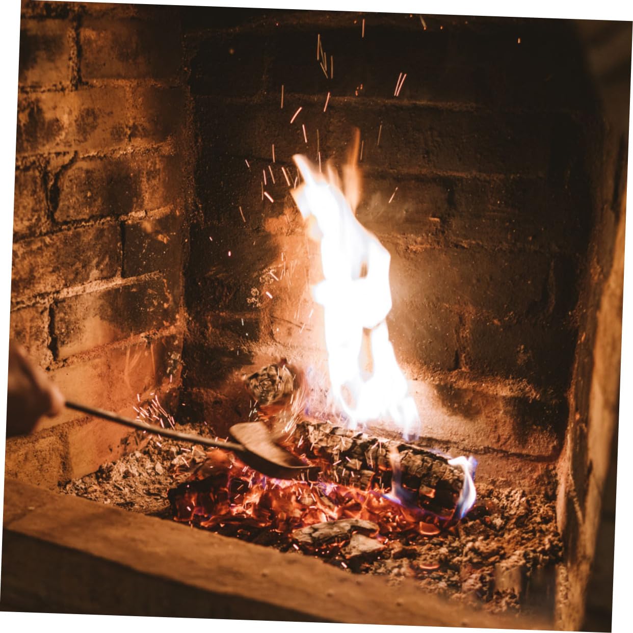 2 Stück Handschaufel Ascheschaufel aus Metall mit Holzgriff Kaminofen Zubehör Leicht und Kompakt für Kohle und Asche