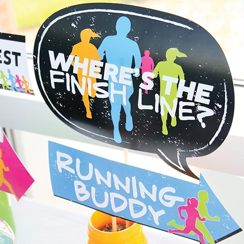 Miniatura 6 de Big Dot of Happiness Funny Set The Pace - Kit de accesorios para cabinas de fotos, atletismo, campo traviesa o maratón, 10 piezas