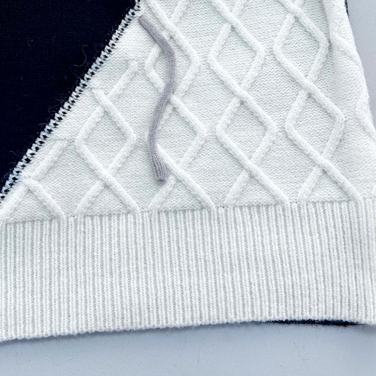 GURUNVANI Patchwork Sweater Mens Colorblock Jumper Cable Knitted Pullover Oversized - Image 5