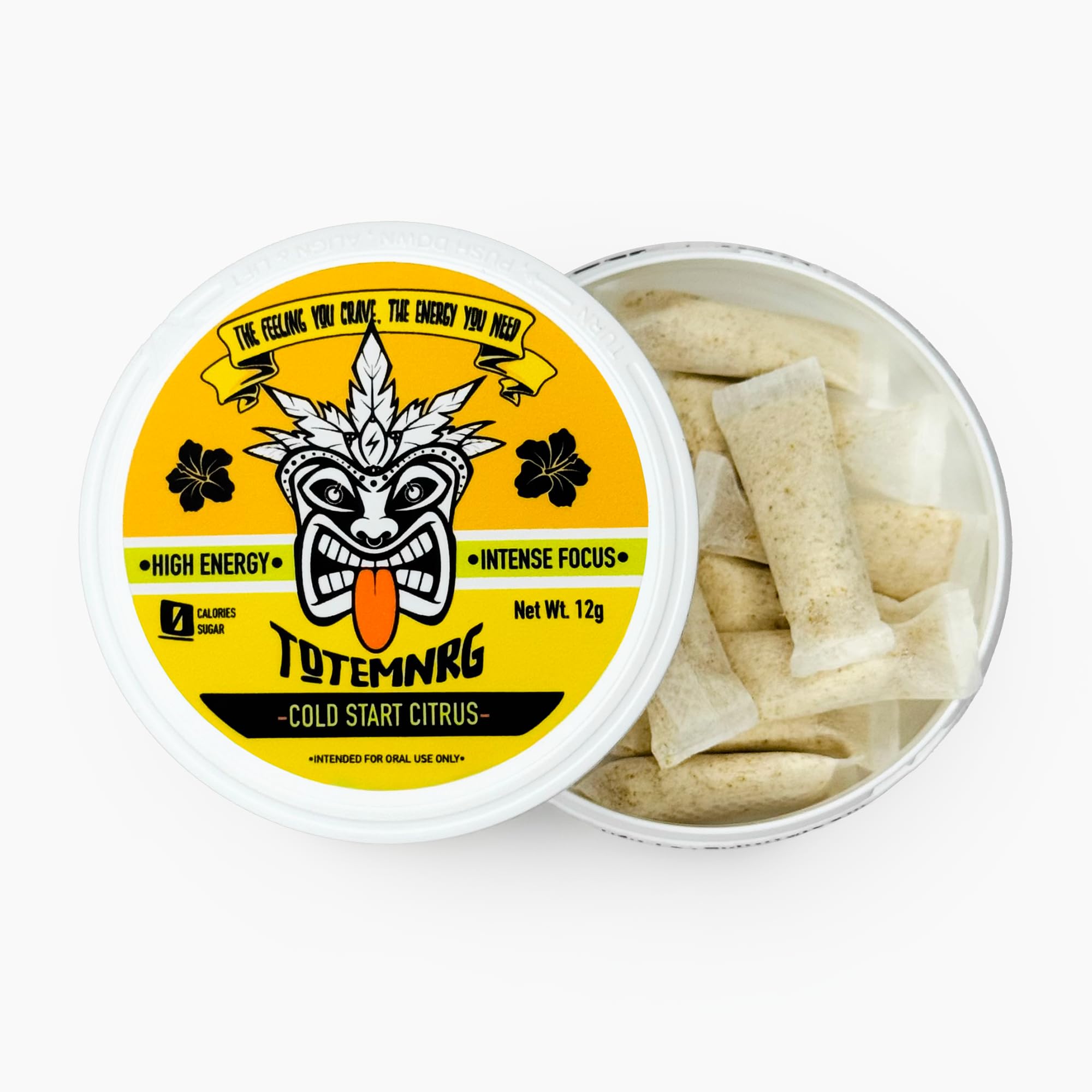 TotemNRG 5-Stack Nootropic Pouches | Adaptogens and Nootropics | High-Energy & Intense Focus | 20 Pouches per Can | 5 Cans (Cold Start Citrus) — Amazon image 3