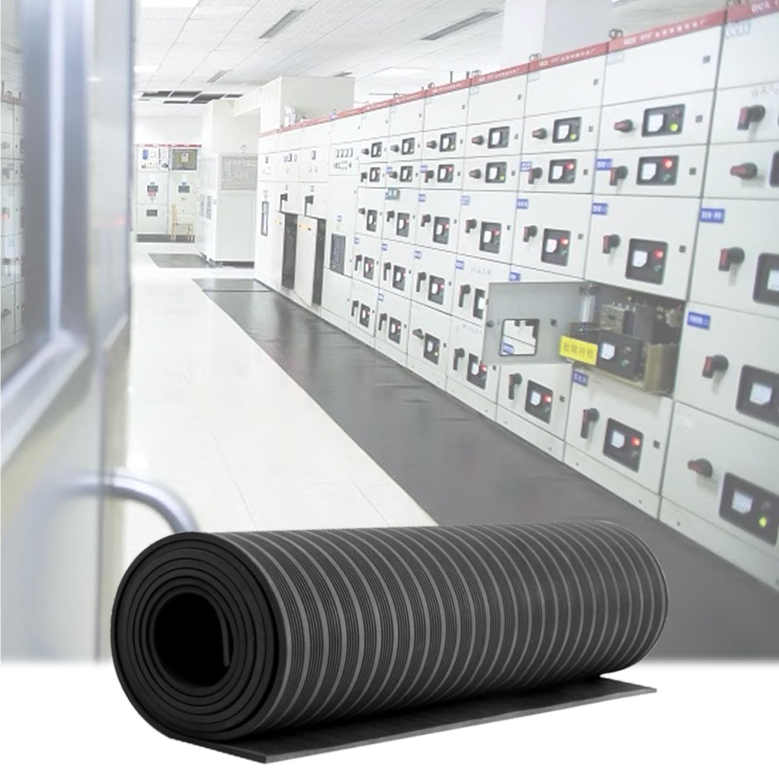 20" x 20" Electrical Safety Mat 6000V Insulated, High Voltage Insulating Rubber Floor Mats for Home Commercial Work Spaces, Large Non-Slip Switchboard Matting — Amazon image 10