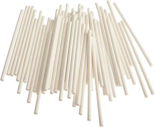 Miniatura 1 de setterstix Papel Sucker Sticks Lollipop Cake Pop Sticks, Blanco