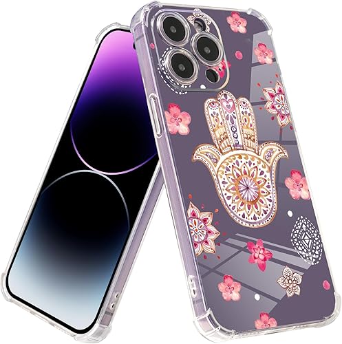 Vista 231 de Roemary Buffertech - Funda protectora para iPhone 13 Pro Max con diseño Golden Retriever, diseño de arcoíris con protector de pantalla