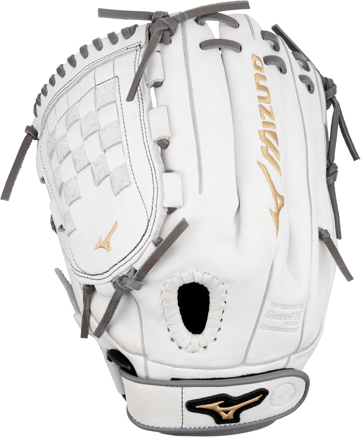 Mizuno MVP PRIME FASTPITCH SOFTBALL GLOVE 12", WHITE/GREY