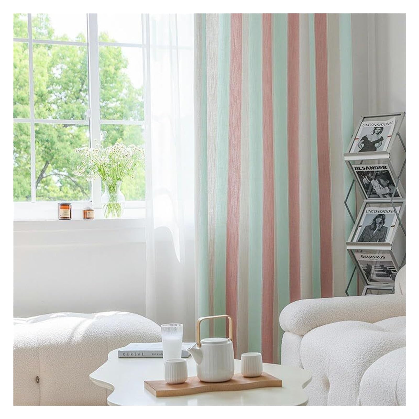 Rideaux occultants isolants à œillets pour salon et chambre