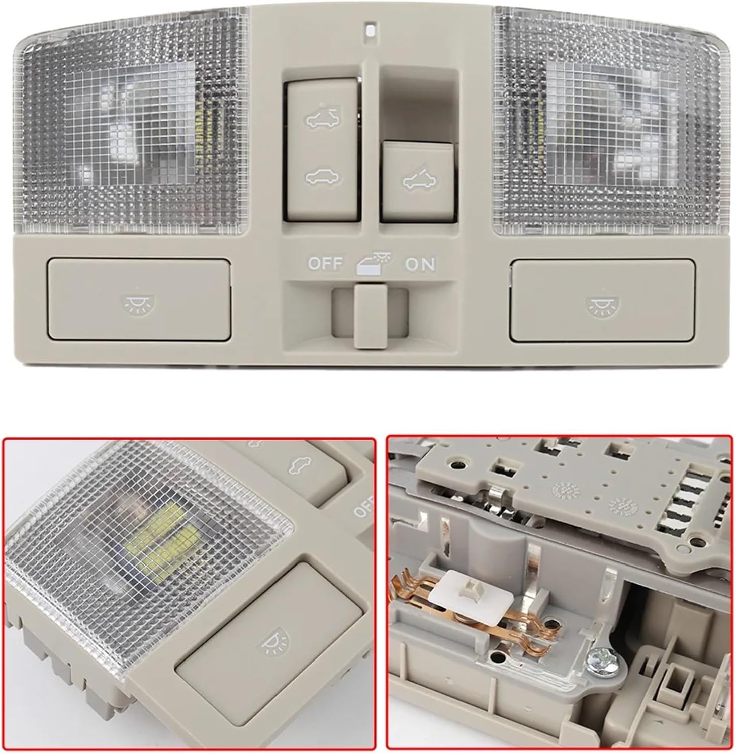 Gray Rear Room Lamp for Hyundai I800 IMAX H1 STAREX 2007-2017