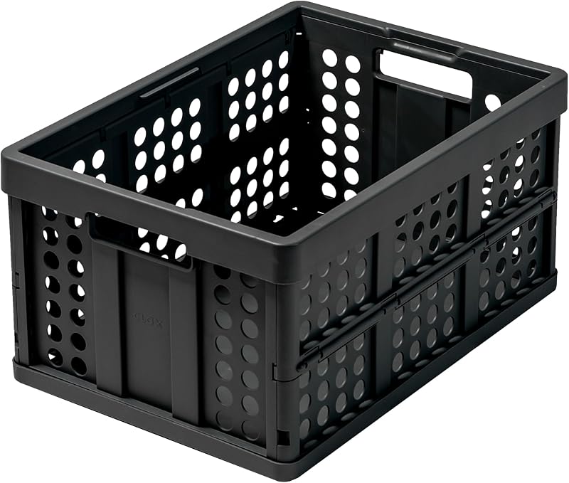 Clax® crate | folding box | basket | 48 qt (12 gal) | black