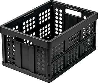 Clax® crate | folding box | basket | 48 qt (12 gal) | black