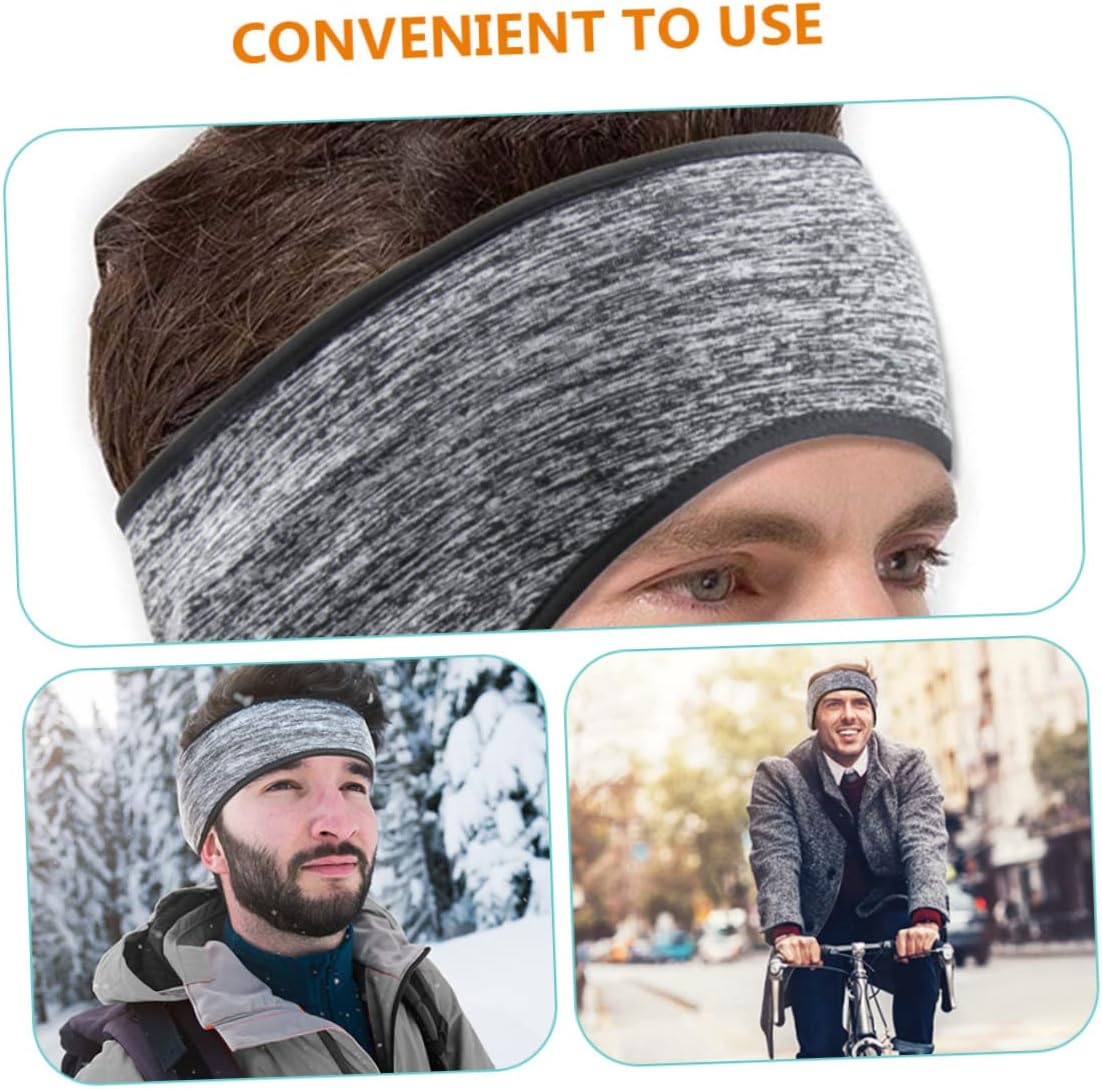 INOOMP Ear Warmer Headband Breathable Sports Headband for Men Women Fleece Lined Winter for Running Cycling
