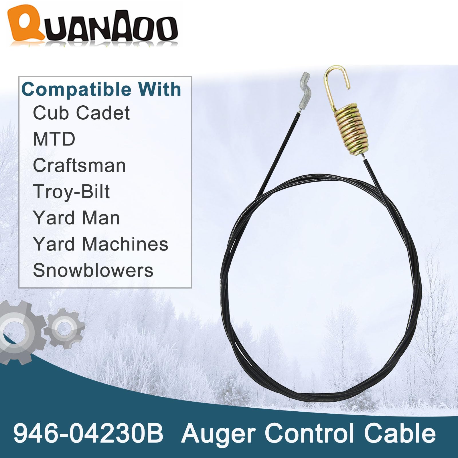 Wantin 746-04230 Auger Drive Clutch Cable For MTD Cub Cadet 746-04230A 946-04230 946-04230A 2-Stage Snowblower