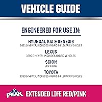Vista 7 de PEAK OET - Concentrado anticongelante/refrigerante de vida extendida rojo/rosa para vehículos asiáticos, 1 galón.