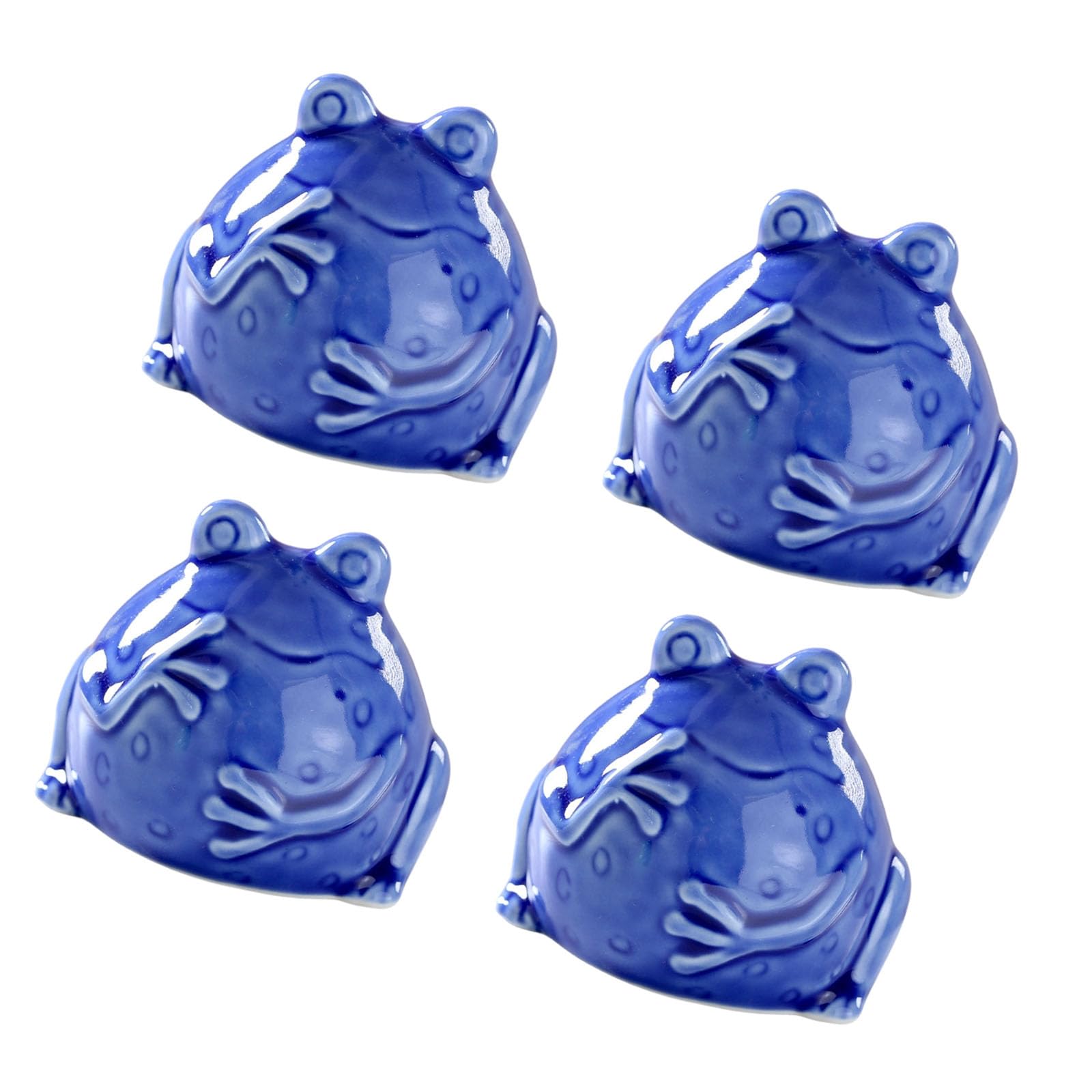 Jazuaiao 4PCS / Set Water Inspired Toilet Bolt Covers Ceramic Fun Bathroom Decorating Supplies Toilet Decoration