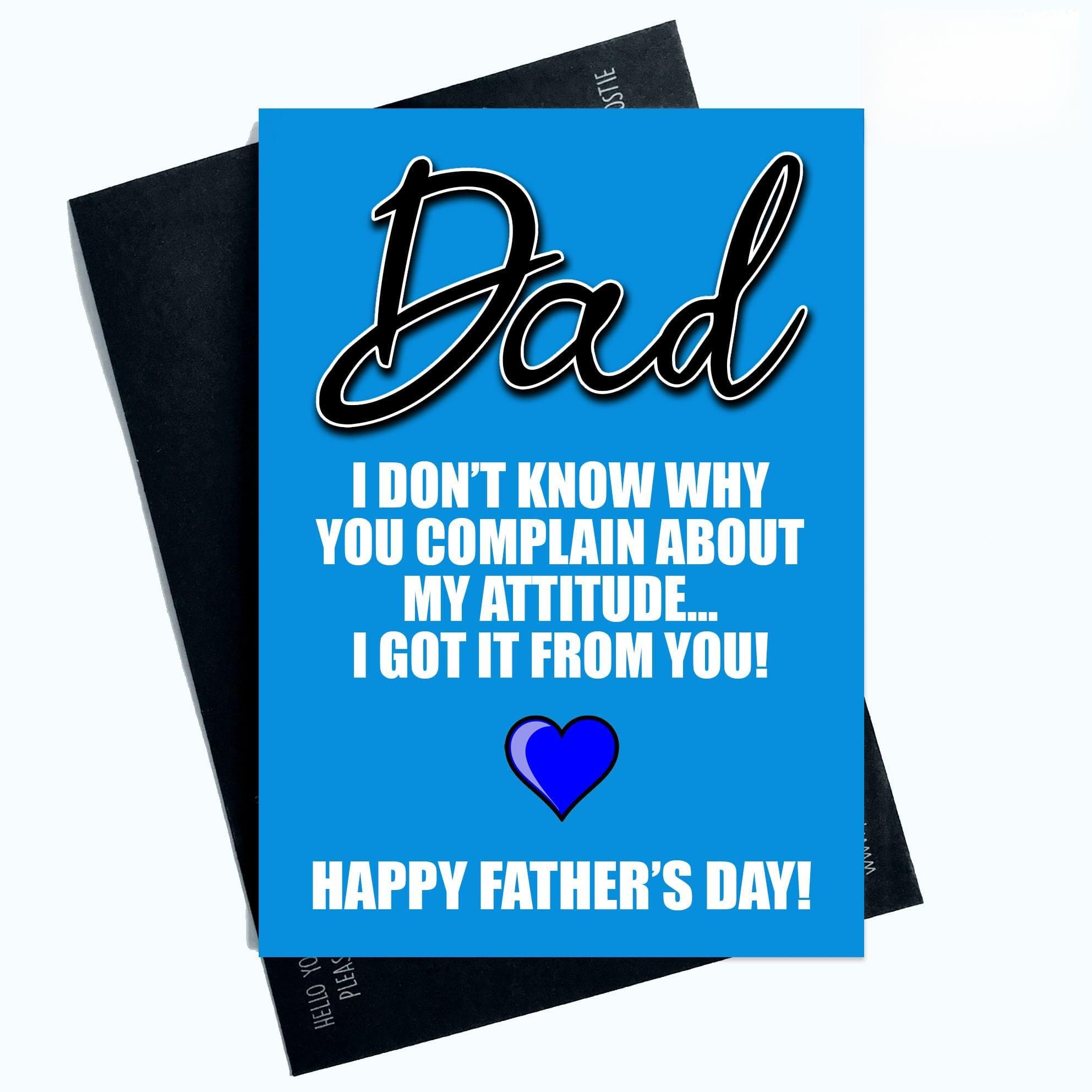Peachy Antics Funny Father’s Day Card A5 Novelty Dad Card Humorous Joke Gift for Dad from Son Daughter Unique Father’s Day Greeting Card for Him Gift Idea SP303