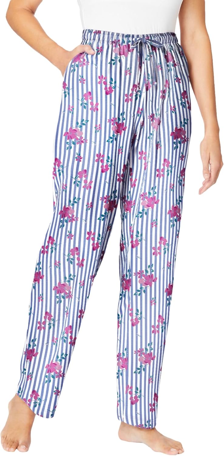 Dreams & Co. Plus Size Knit Sleep Pant