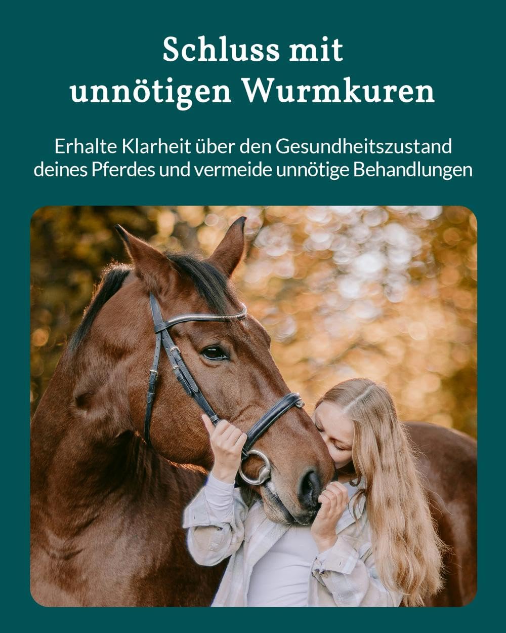 vetevo Wurmtest Pferd Plus - Band-, Lungenwürmer & Eizählung - 10 Tests | Erfasst auch Spulwürmer, Strongyliden & Leberegel, Ergebnis in 24 Stunden, Kotprobe von zu Hause