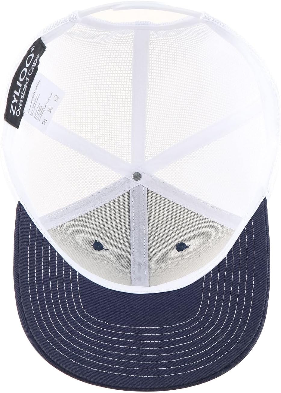 Zylioo Oversize XXL/XL Trucker Hats, Large Snapback Mesh Cap,Cool Summer Cap for Big Heads,Gaint 2 Tone Travel Cap - Image 8