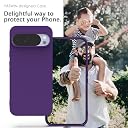 YATWIN Silicone Back Case for Google Pixel 10 Pro XL, Soft-Touch, Shockproof Phone Back Cover for Google Pixel 10 Pro XL - Purple gallery image