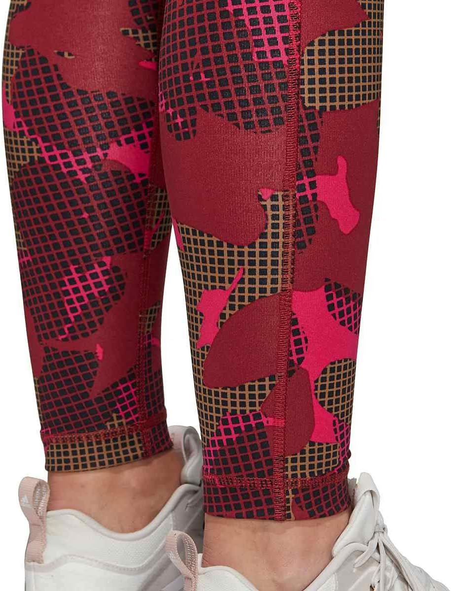 adidas Women's Believe This High Rise Printed, Noble Maroon, Small - Image 4