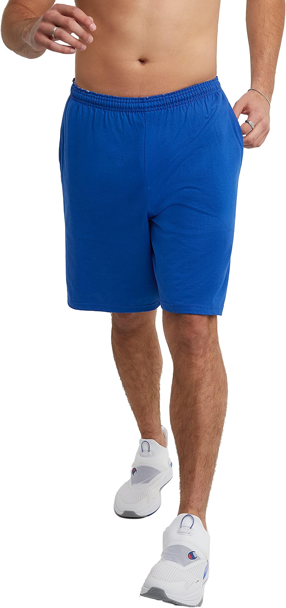 Men's Shorts, Classic Cotton Jersey Athletic Shorts, 9", Long Gym Shorts, Men's Workout Shorts