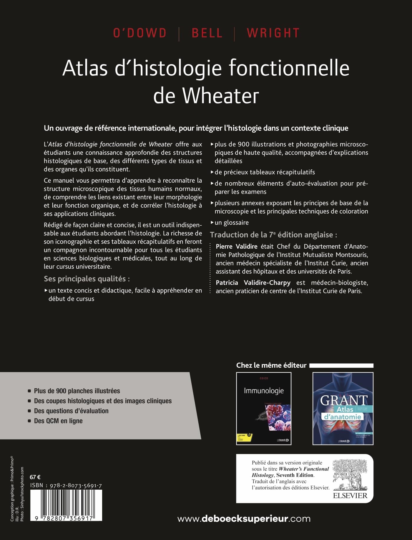 Atlas d'histologie fonctionnelle de Wheater