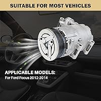 Vista 50 de Compresor de aire acondicionado AC para Ford Police Interceptor Utility 2013-2015, Ford Explorer 2011-2015, con embrague de A/C, compresor de CA